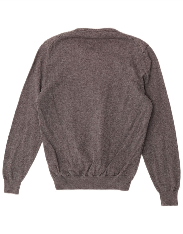 Pulover Massimo Dutti pentru damă, cu gât turnut, pulover UK 14, poliester gri mediu