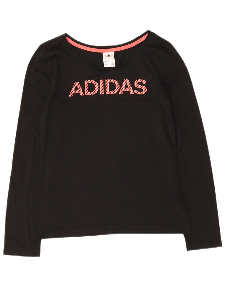 Tricou cu mânecă lungă pentru femei Adidas Graphic Top UK 8/10 Small Black
