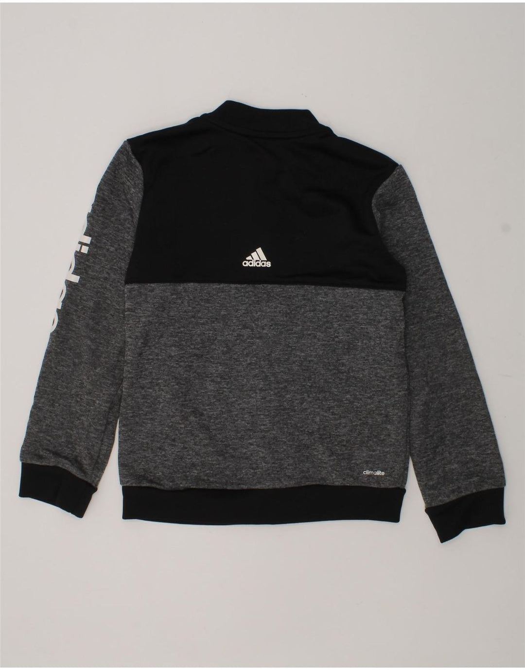 ADIDAS Boys Climalite Graphic Tracksuit Top Jacket 7-8 Years Grey | Vintage Adidas | Thrift | Second-Hand Adidas | Used Clothing | Messina Hembry 