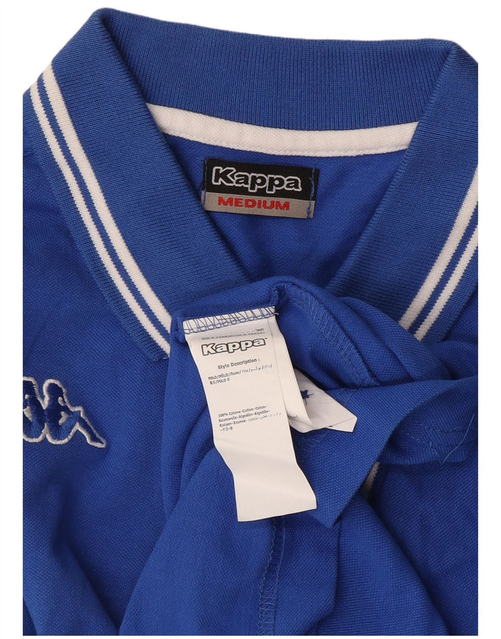 Cămașă polo pentru bărbați Kappa, bumbac albastru mediu