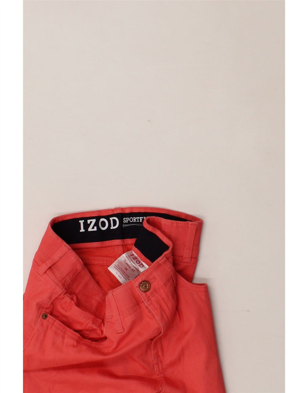 IZOD Mens Classic Fit Casual Shorts W30 Medium Pink Cotton Vintage Izod and Second-Hand Izod from Messina Hembry 