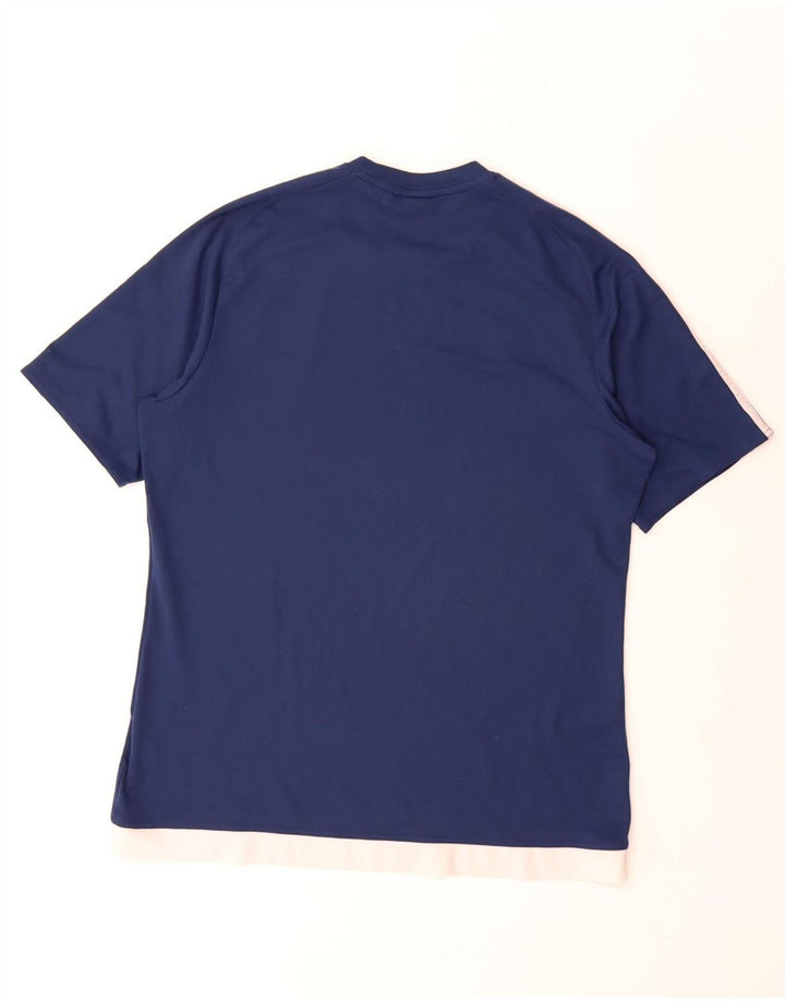 Tricou Adidas Climalite pentru bărbați Top mare, albastru bleumarin, poliester color bloc