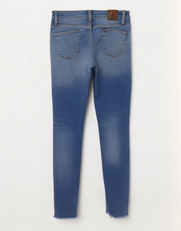 Blugi skinny distressed pentru femei Zara EU 34 2XS L24 L26 Albastru