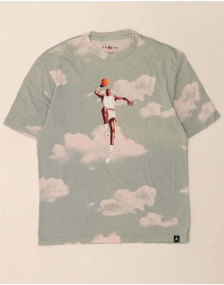 Tricou grafic pentru bărbați Jordan Top Mediu Verde Tie Dye Bumbac