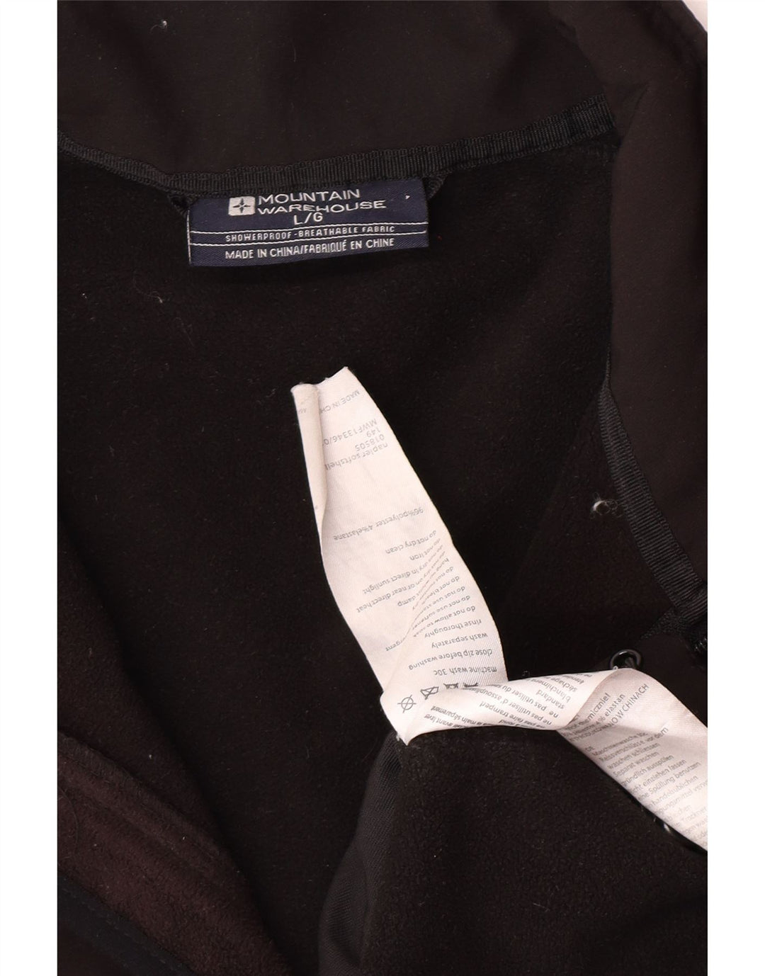 Jachetă Windbreaker pentru bărbați Mountain Warehouse UK 40 Poliester negru mare