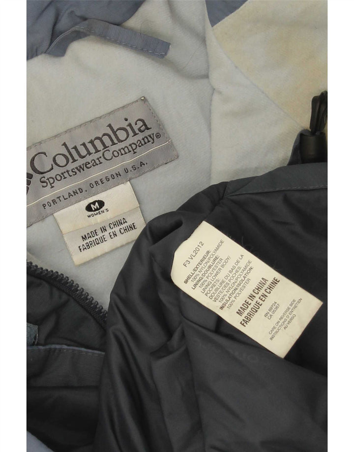 Jachetă de vânt cu glugă Columbia pentru femei UK 14 Medium Blue Colorblock