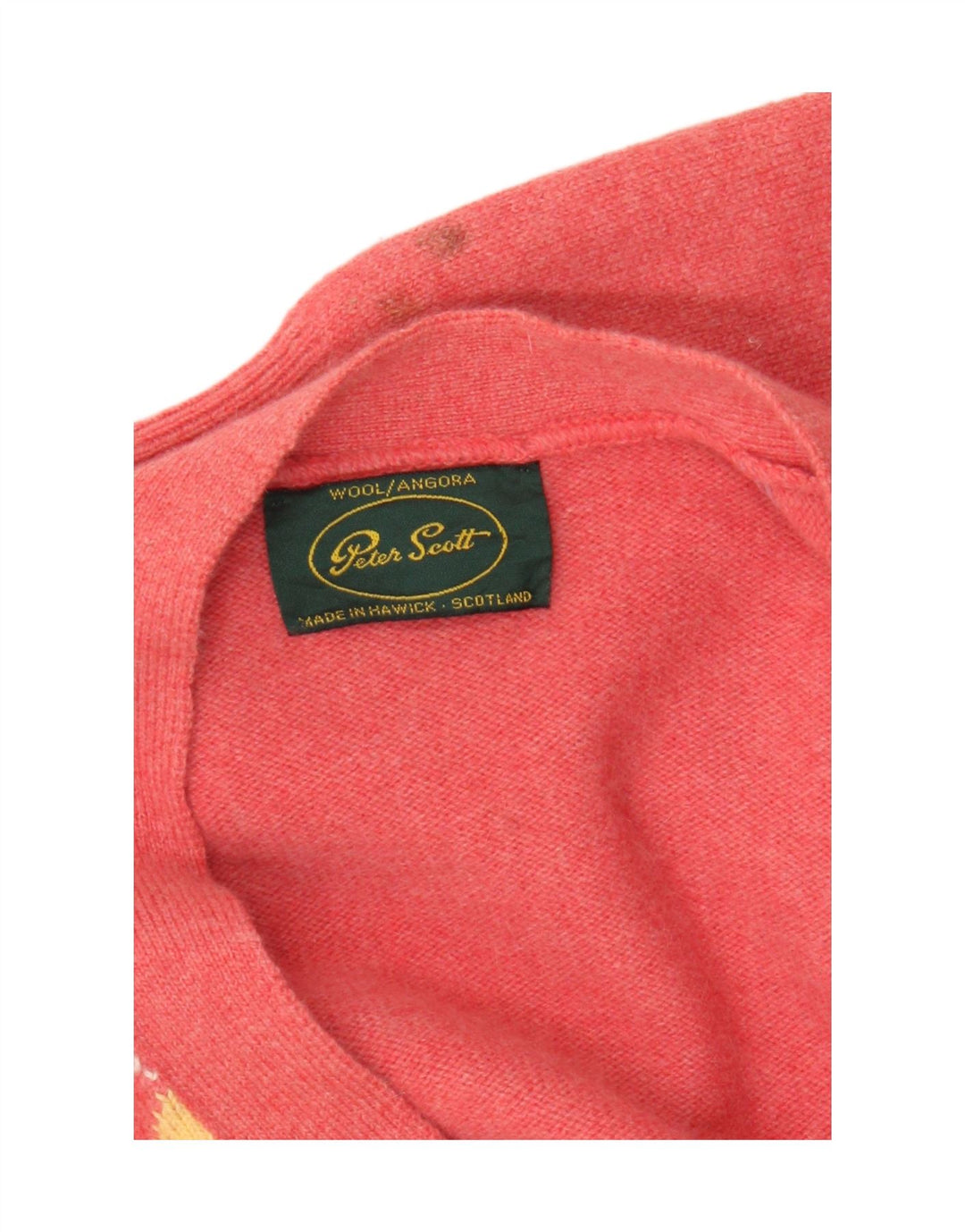 Pulover cardigan pentru bărbați Peter Scott, lână Argyle/Diamond, roz mare