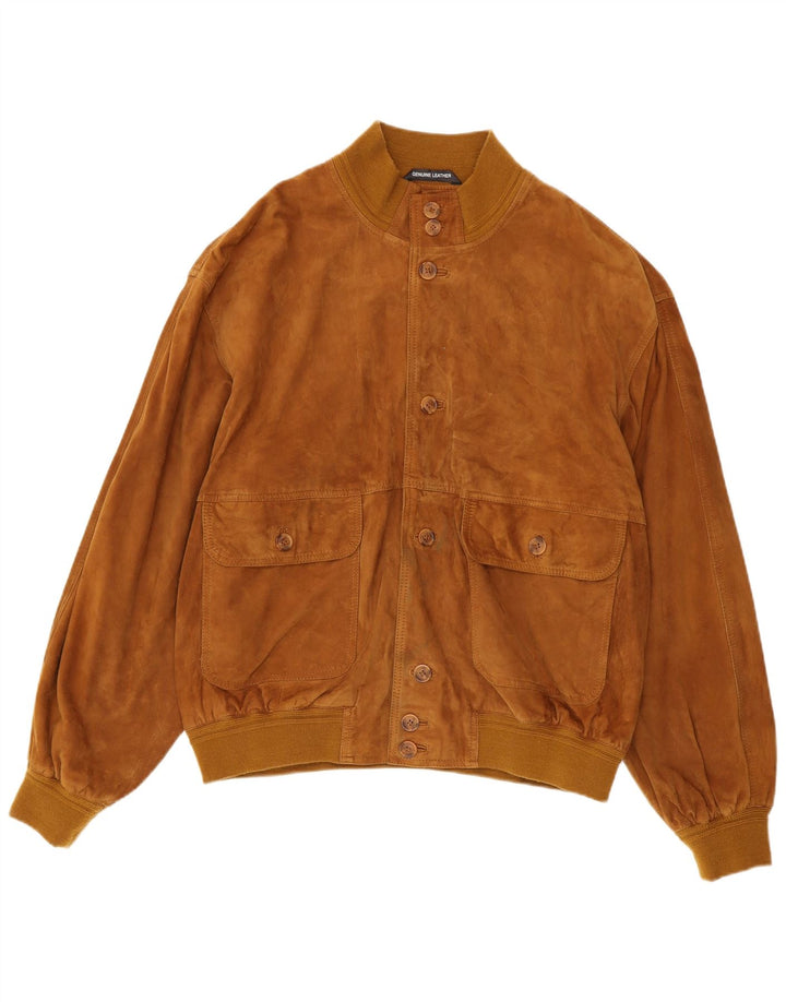 Jachetă bomber din piele intoarsa pentru barbati Living World IT 58 4XL piele maro