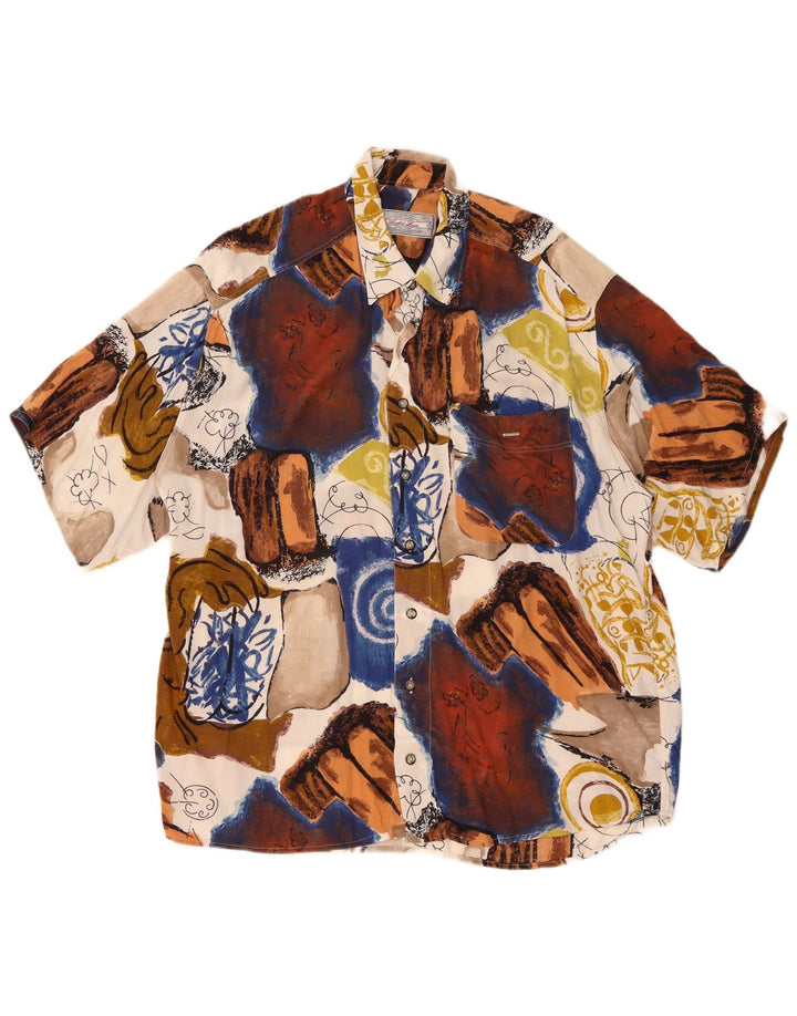 Cămașă cu mânecă scurtă pentru bărbați Andre Leon, XL, multicoloră, mozaic