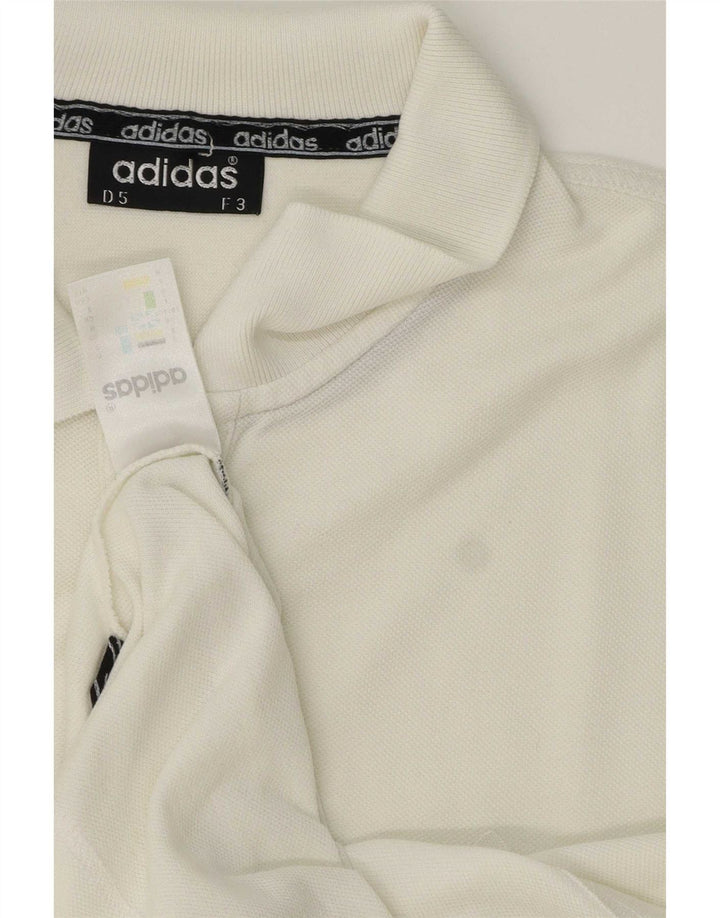 Tricou polo Adidas pentru bărbați UK 38/40 bumbac alb mediu