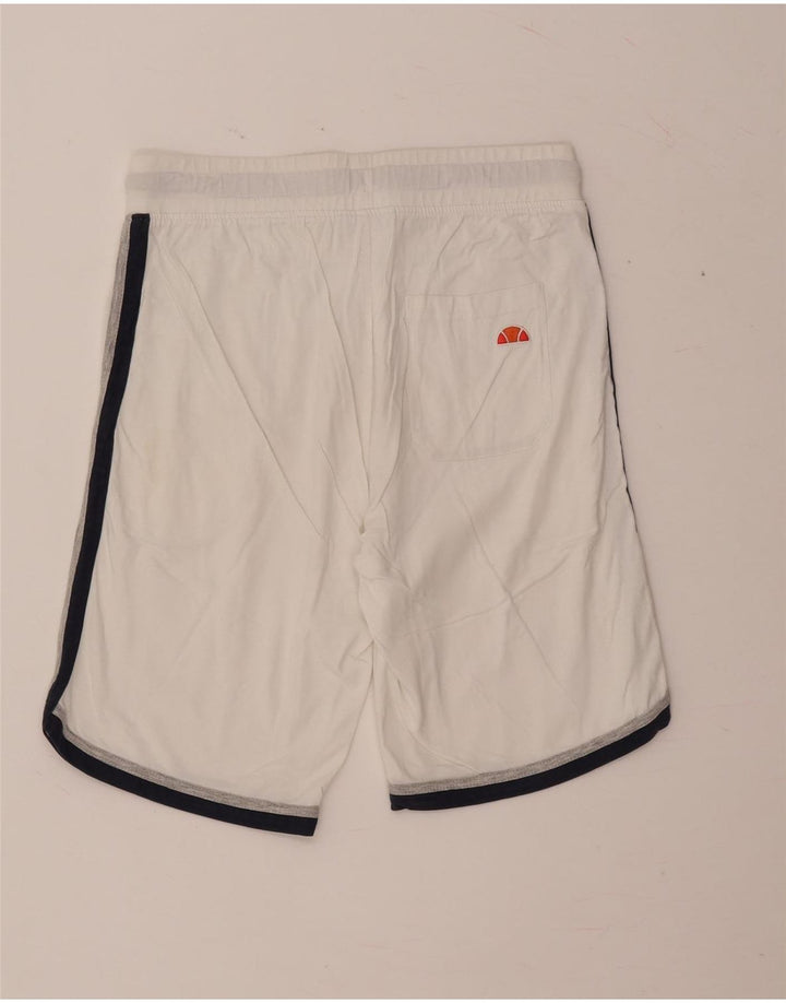 Pantaloni scurți sport grafic Ellesse pentru femei UK 16, mare, alb, bumbac