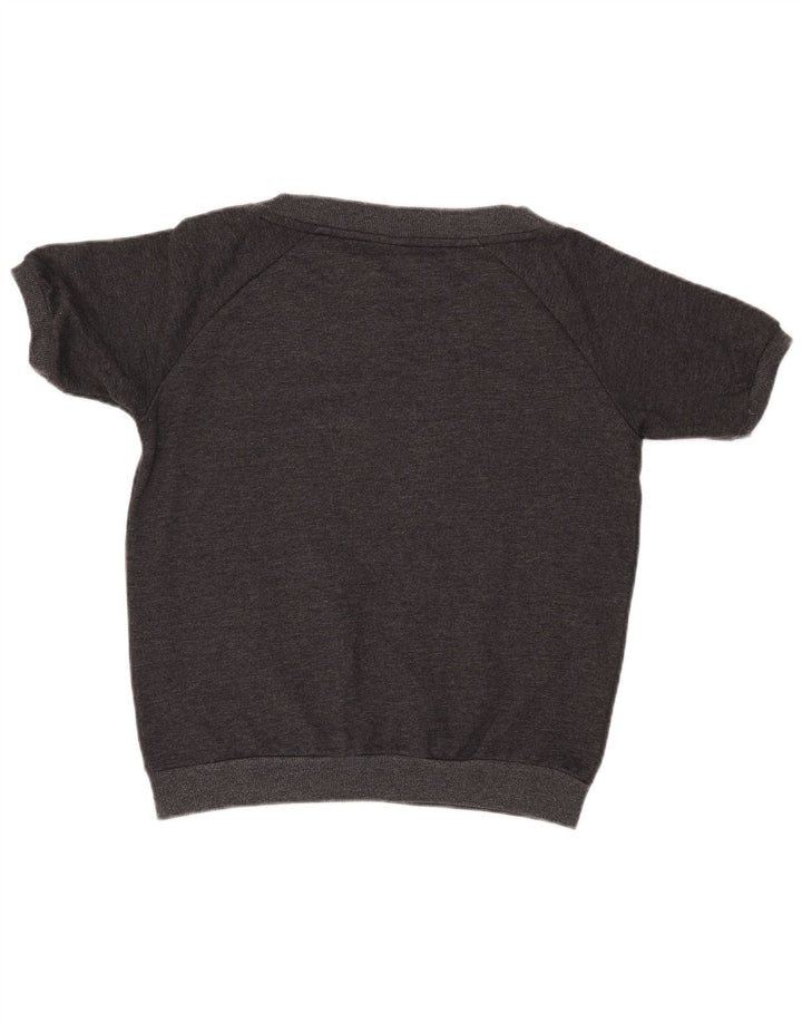 Pulover PUMA cu mânecă scurtă cu grafică pentru femei UK 12 Gri mediu