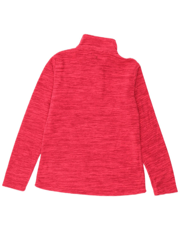 Mountain Warehouse Womens Zip Neck Fleece Jumper UK 10 Small Red Flecked