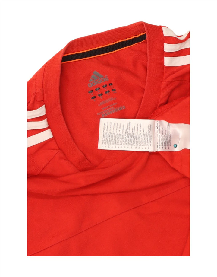 Tricou Adidas Climalite pentru bărbați Top Bumbac Roșu Mediu