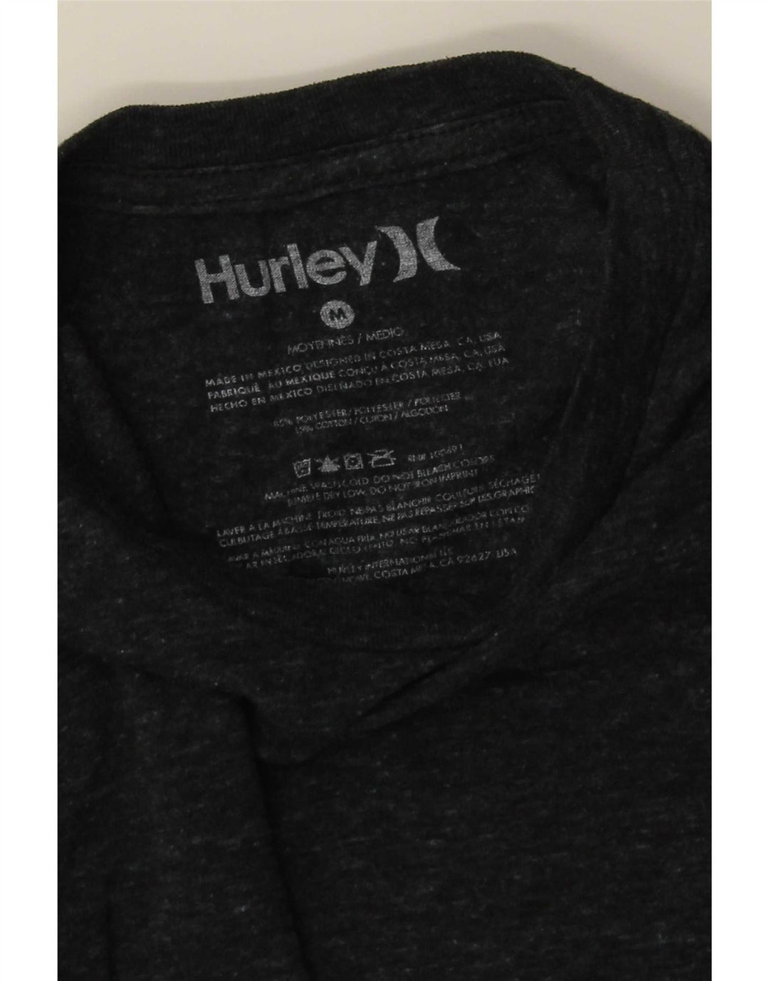 Tricou grafic pentru bărbați Hurley Top din bumbac gri mediu