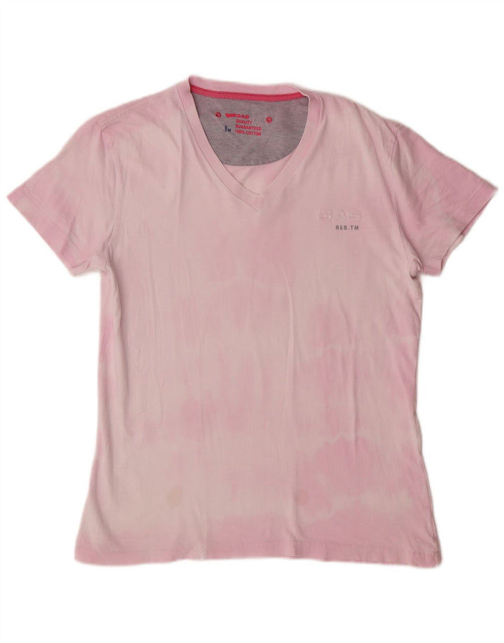 Tricou Gas pentru bărbați UK 14 Medium Pink Tie Dye Bumbac