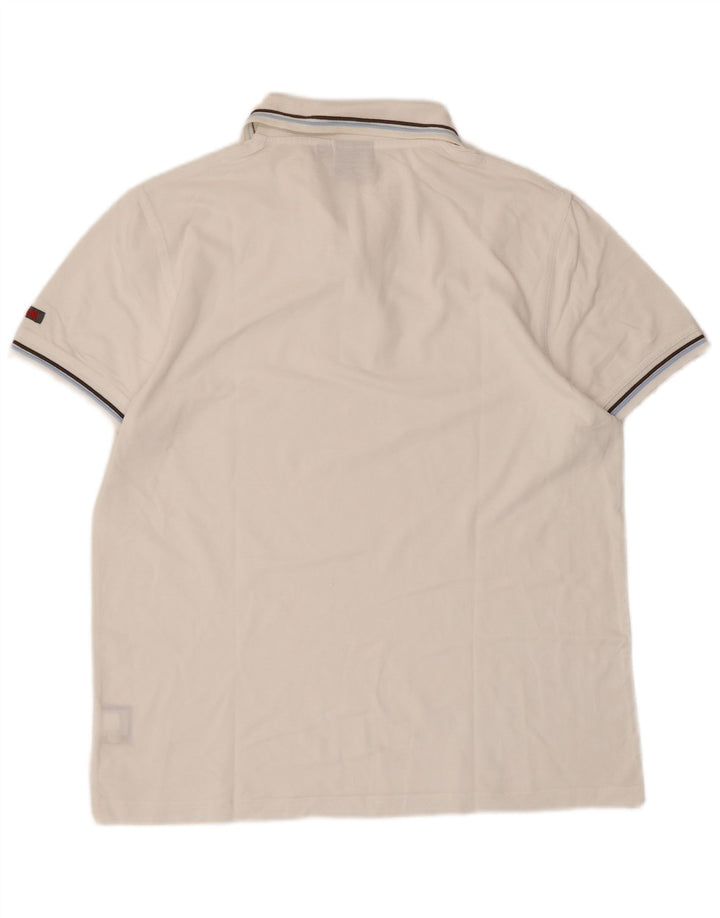Tricou polo pentru bărbați Slam, mare, alb, din bumbac