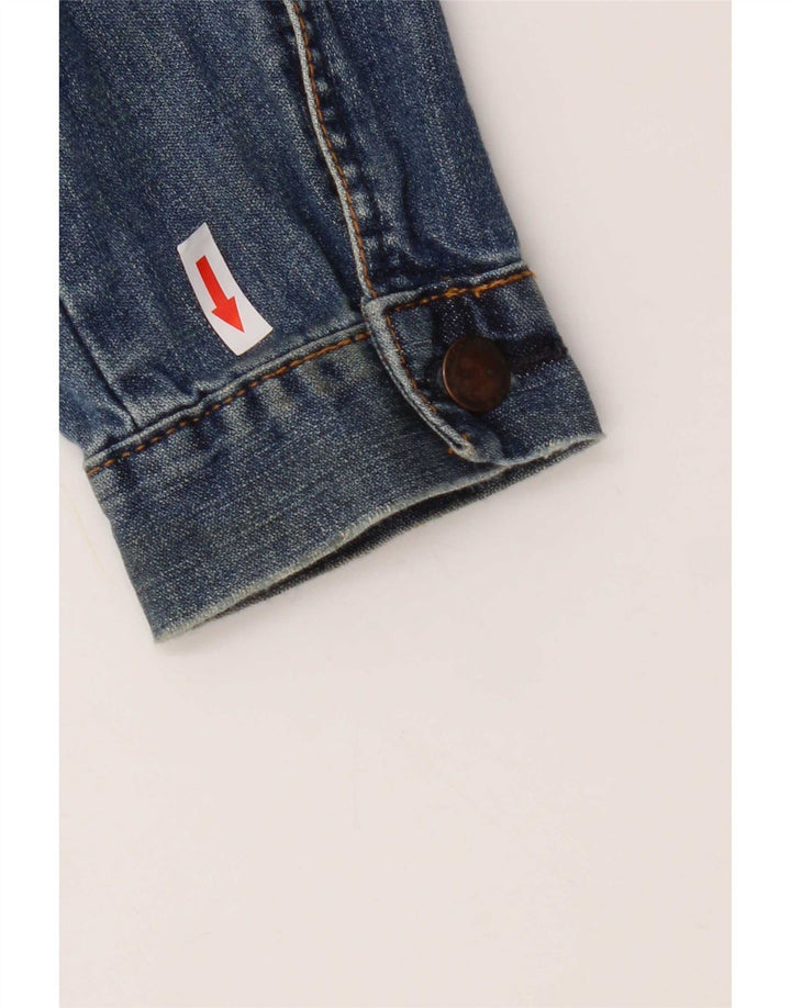 Jachetă de blugi Topshop pentru femei UK 12, bumbac albastru mediu