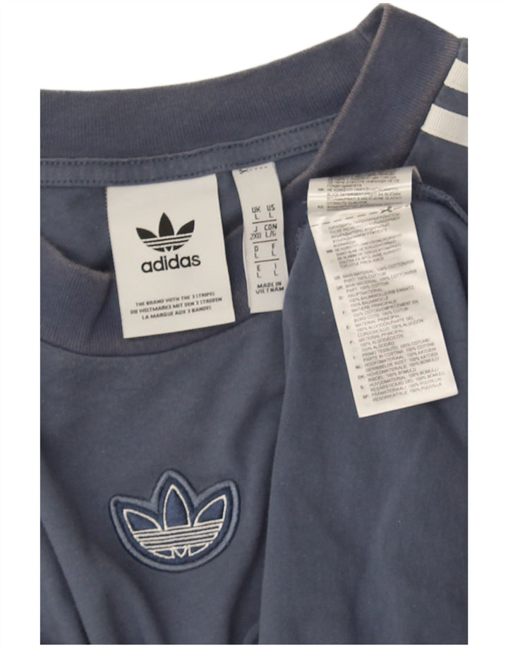 Tricou pentru bărbați Adidas Top mare, albastru, bumbac