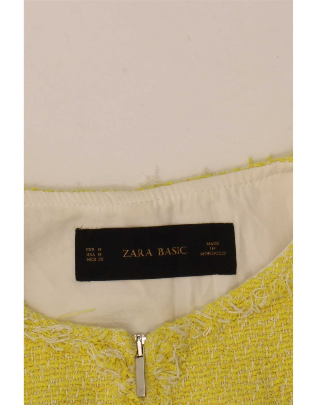 Jachetă Blazer pentru femei cu fermoar complet Zara UK 14 Medium Yellow Colorblock