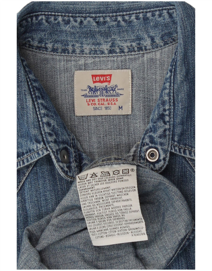 Cămașă de blugi pentru bărbați Levi's, bumbac albastru mediu