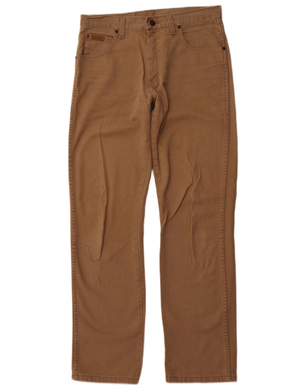 Pantaloni casual drepti pentru bărbați Wrangler Texas W32 L34 bumbac maro