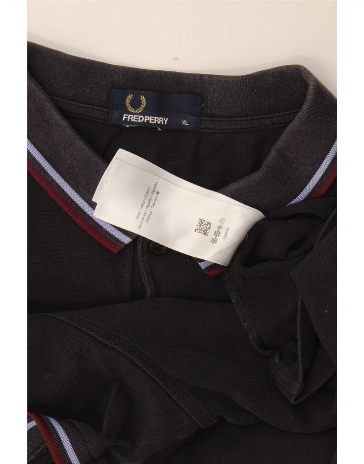 Cămașă polo pentru bărbați Fred Perry XL bleumarin cu dungi