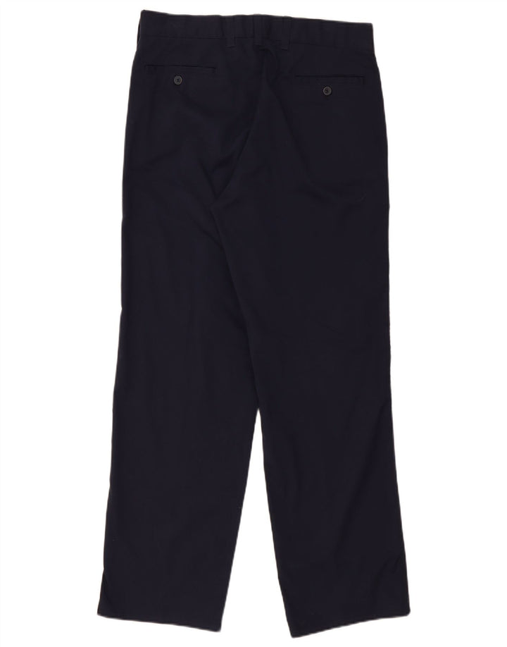Pantaloni chino drepți pentru bărbați Armani IT 46 Small W30 L30 bleumarin Poliester