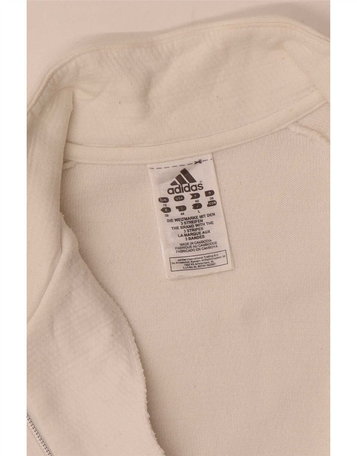 Jachetă de top pentru trening Adidas Regular Fit UK 12 Medium White Striped