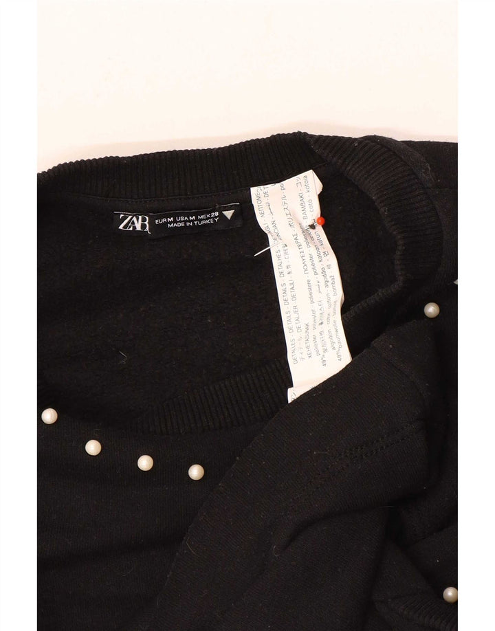 Pulover pentru damă Zara UK 12 Poliester mediu negru