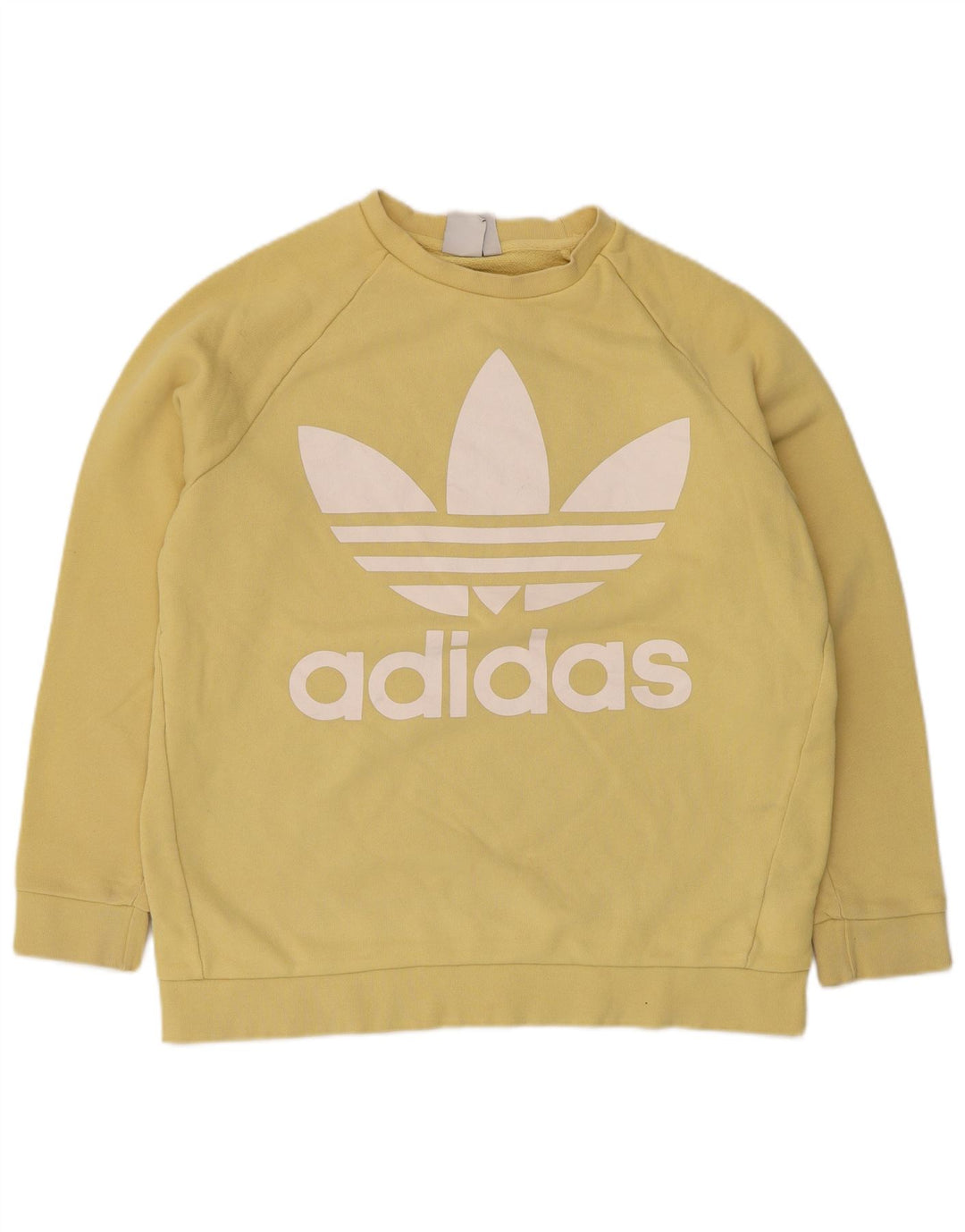 Pulover adidas pentru bărbați grafic supradimensionat UK 12 bumbac galben mediu