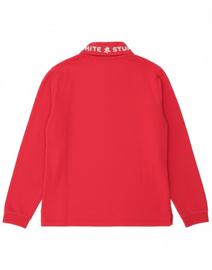 Pulover pentru femei White Stuff, cu fermoar, cu gât, UK 12, bumbac roz mediu