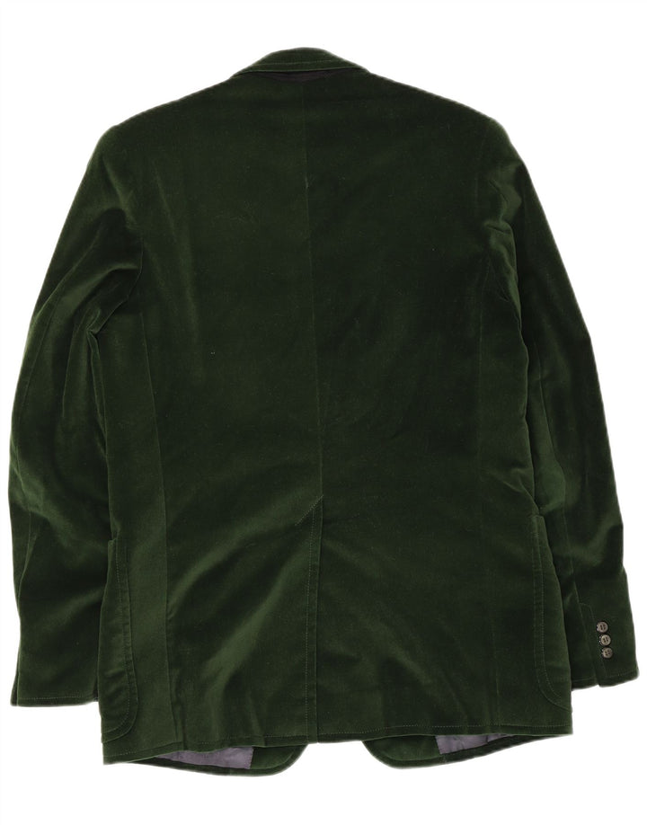 Jachetă vintage pentru bărbați cu 2 nasturi, UK 38, verde mediu