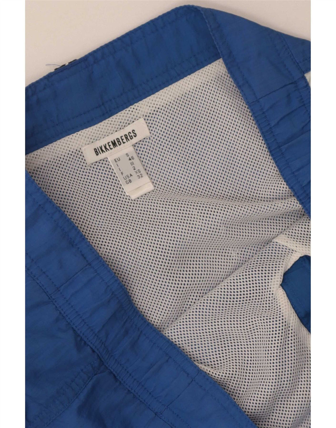 Pantaloni scurți de înot grafic pentru bărbați Bikkembergs, albastru mediu, poliamidă color bloc