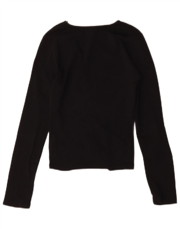 Pulover cu decolteu în V Zara pentru femei UK 8 Mic Negru