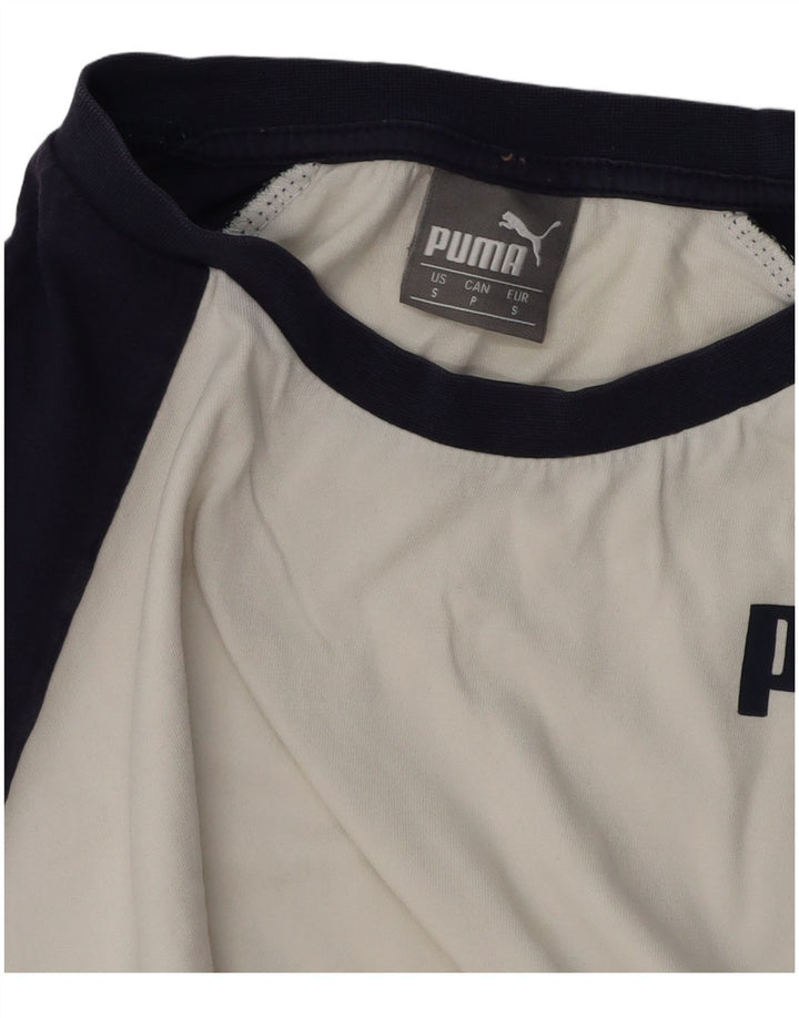 Tricou pentru bărbați Puma Top mic, alb, din bumbac color bloc