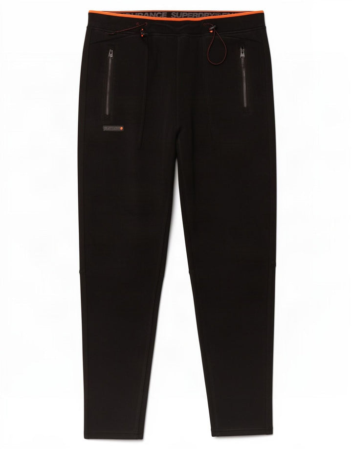 Pantaloni de trening Superdry pentru bărbați, mari, negru, poliester