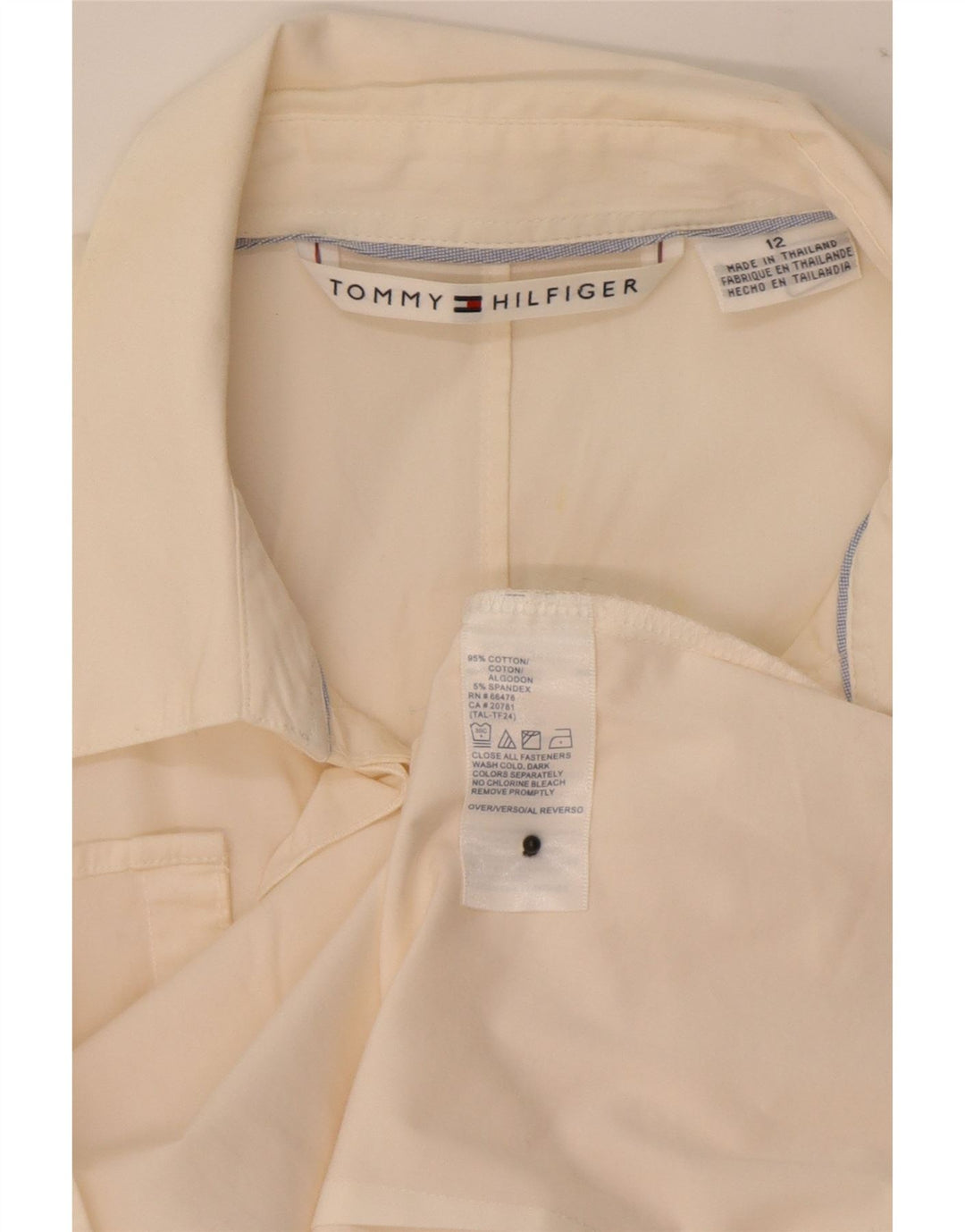 Cămașă pentru femei Tommy Hilfiger cu volane în față US 12, mare, alb, bumbac