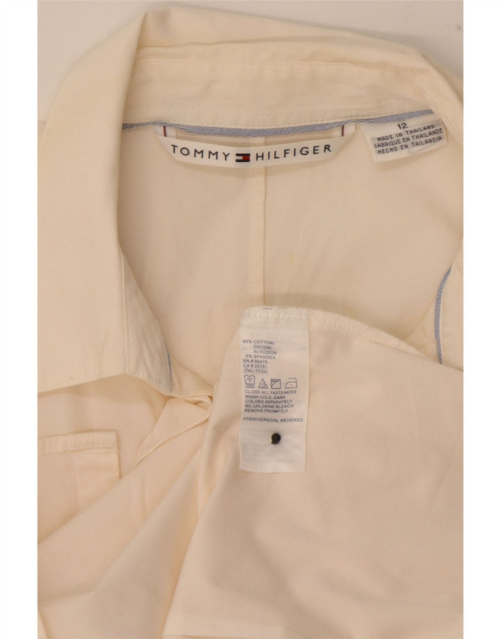 Cămașă pentru femei Tommy Hilfiger cu volane în față US 12, mare, alb, bumbac