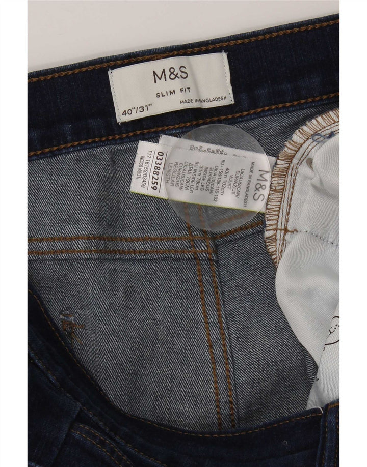 Blugi subțiri pentru femei Marks & Spencer W40 L31 bumbac bleumarin