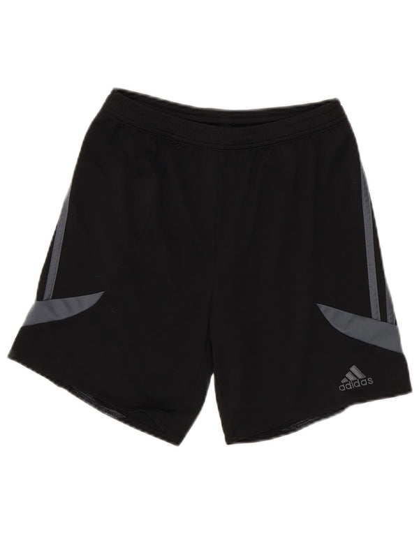 Pantaloni scurți sport Climalite ADIDAS pentru băieți 11-12 ani, mari, negru, color block