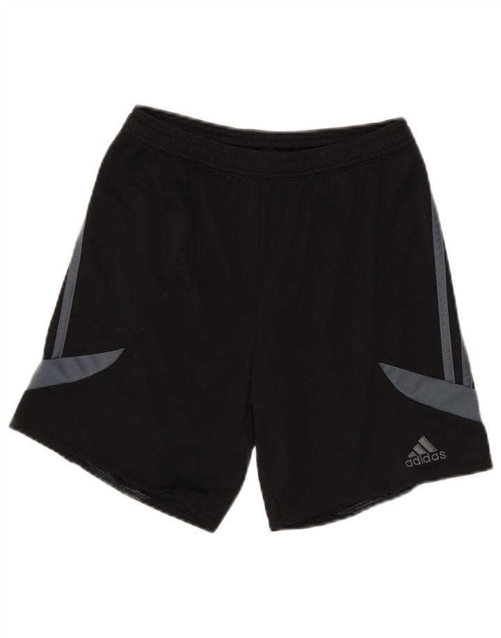 Pantaloni scurți sport Climalite ADIDAS pentru băieți 11-12 ani, mari, negru, color block