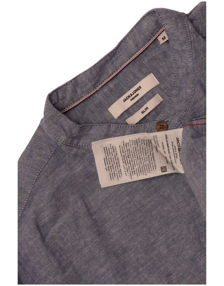 Cămașă pulover Jack & Jones pentru bărbați, bumbac cu pete albastru mediu