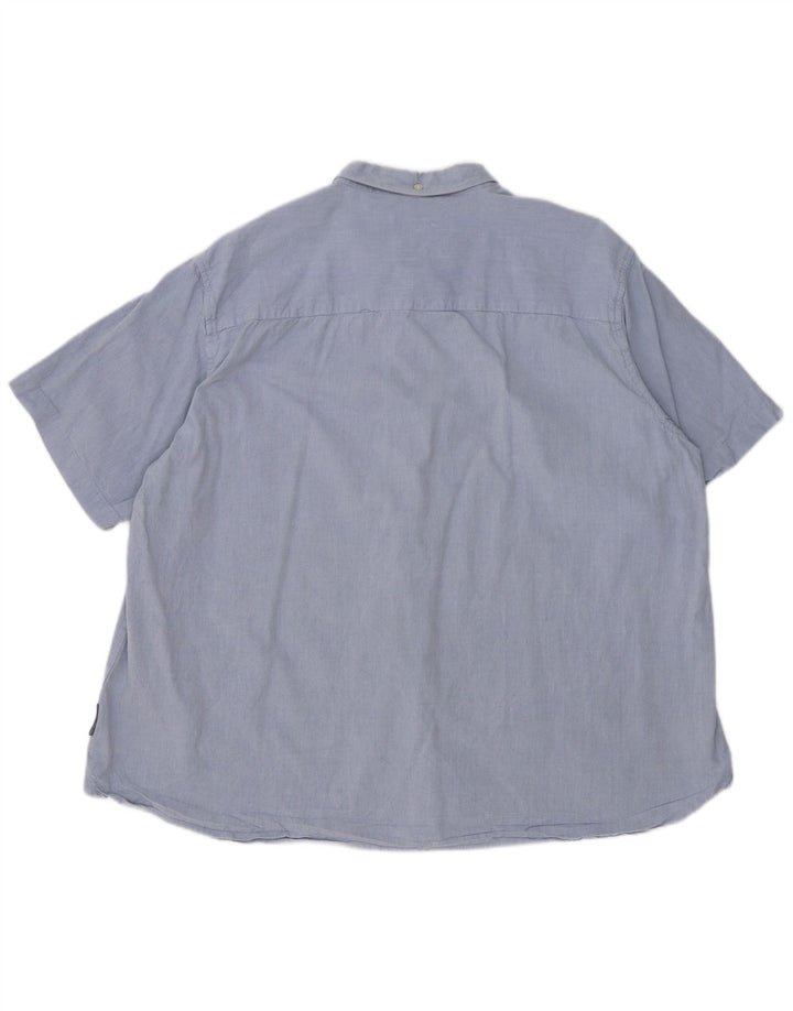 Cămașă cu mânecă scurtă pentru bărbați French Connection, bumbac albastru 2XL