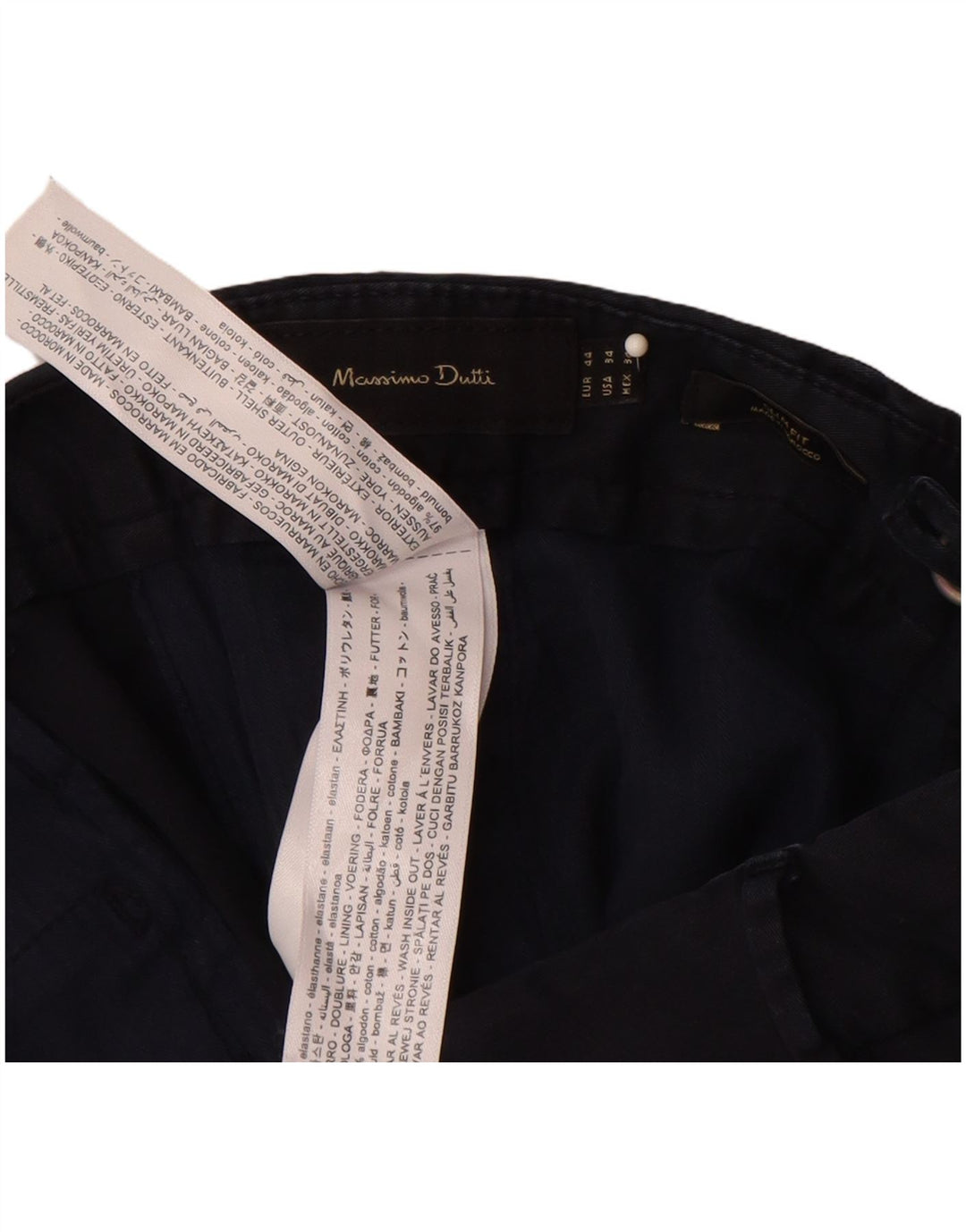 MASSIMO DUTTI Pantaloni Chino Slim Fit pentru bărbați EU 44 Large W34 L32 Bleumarin