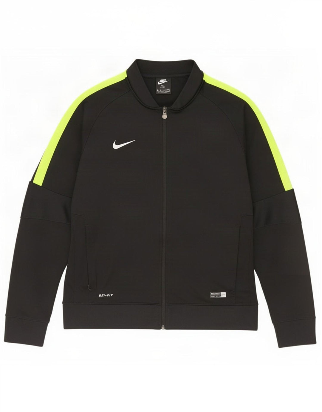 Jachetă de top pentru trening Nike Dri Fit pentru bărbați XL, poliester color bloc negru