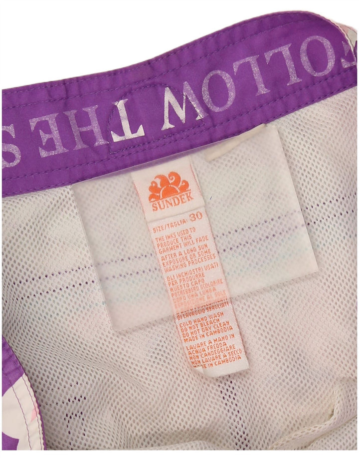 SUNDEK Pantaloni scurți de înot pentru femei UK 14 Poliester Floral Mov mediu