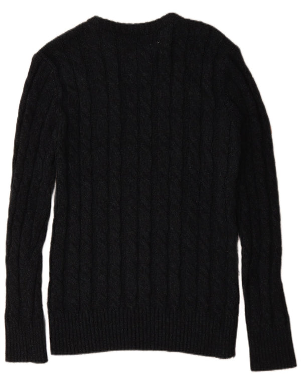 Pulover Superdry pentru bărbați, cu gât de barcă, XL, acrilic negru