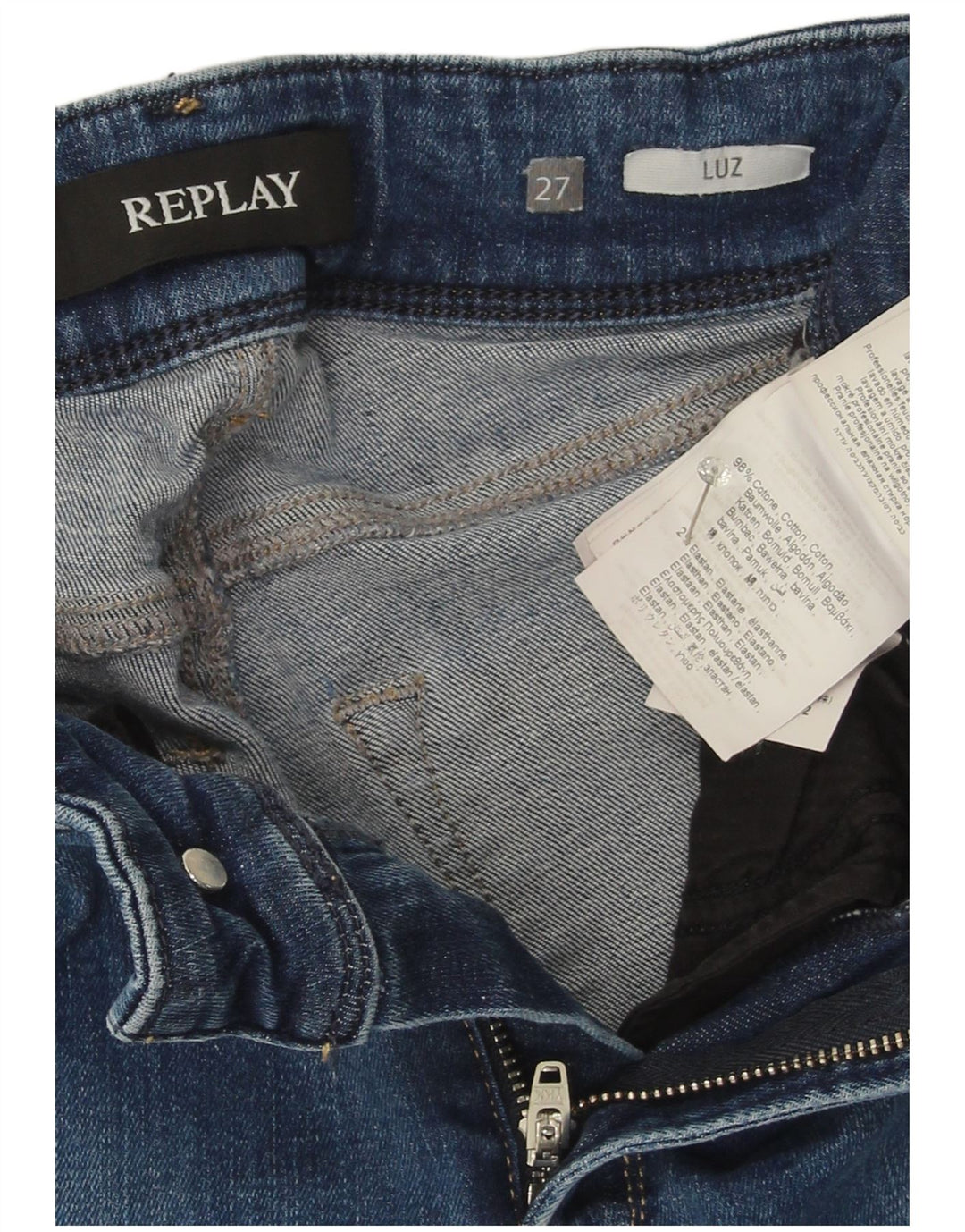 Replay Blugi pentru femei Luz Bootcut W27 L29 Bumbac albastru