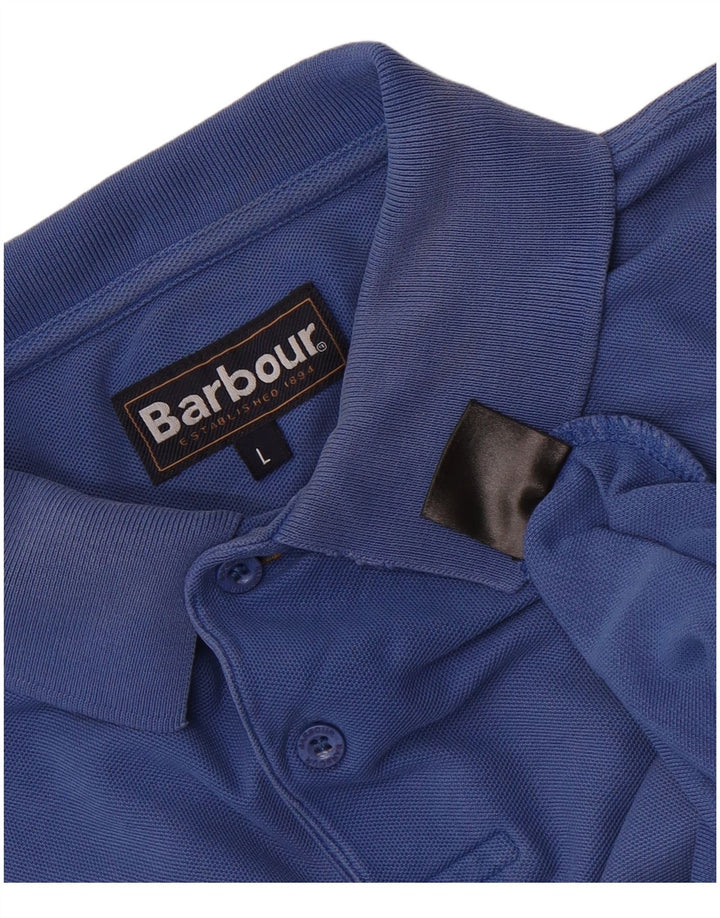 Tricou polo Barbour pentru bărbați, mare, albastru, bumbac